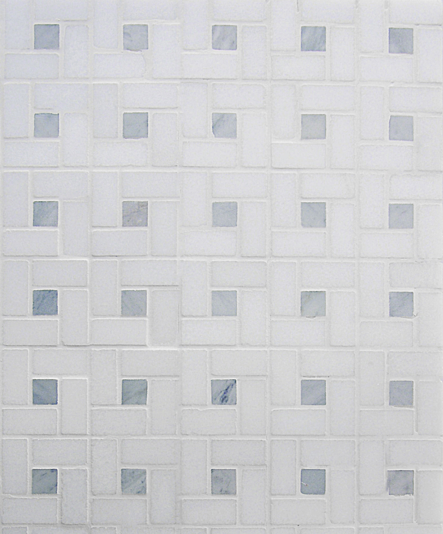 Stone - Rubic Square Carrara with Bardiglio Dot